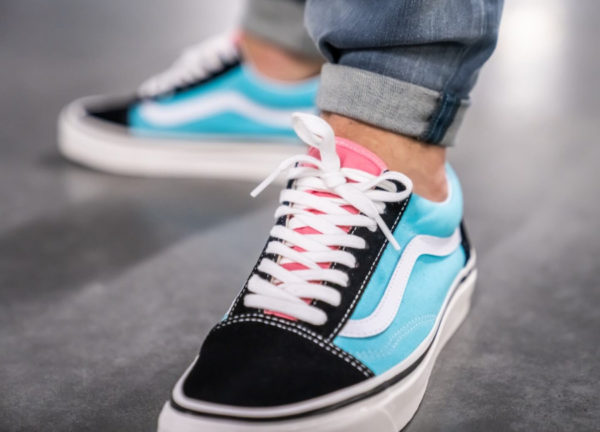 vans rose et bleu