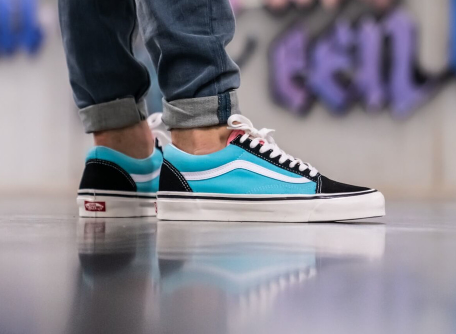 vans old skool bleu et rose