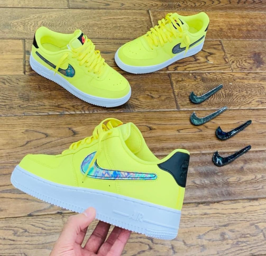 Nike Air Force 1 ‘07 LV8 Yellow Pulse Smiley Face CI0064-700