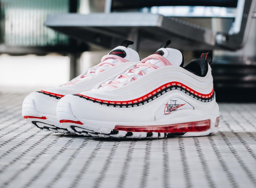 nike air max 97 blanche rouge
