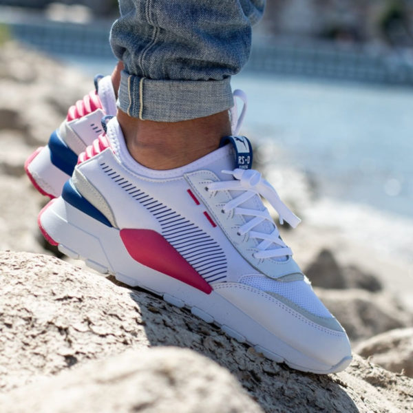 puma rs x blanche et rose