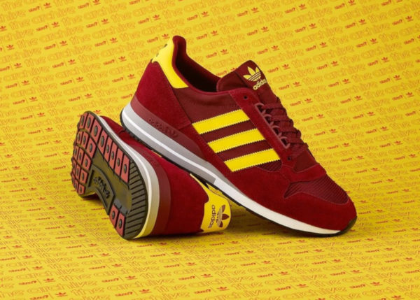 Adidas ZX500 Size Maroon Yellow (The Archive)