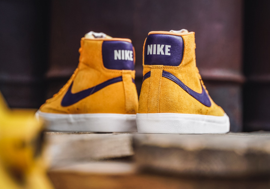Nike-Blazer-mi-montante-en-suède-jaune-et-violet-2