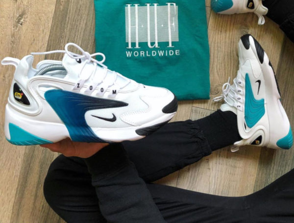 Nike Zoom 2K White Black Teal Nebula AO0269-106