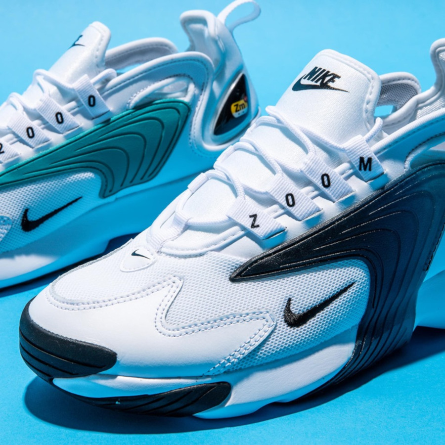 nike zoom 2k white black teal nebula