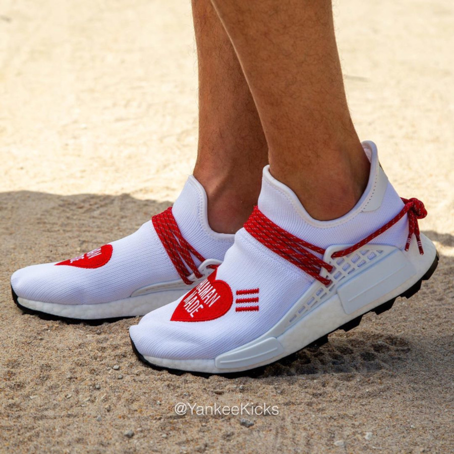 Adidas NMD HU Trail blanche et rouge EF7223 (2)