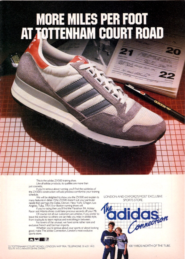 Adidas ZX 500 publicité vintage de 1984
