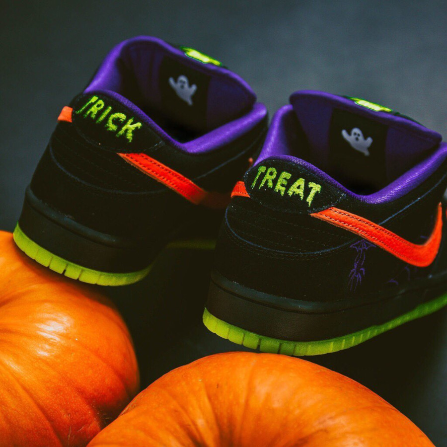 Nike Dunk Low Skateboarding noire violet et orange BQ6817-006 (1)