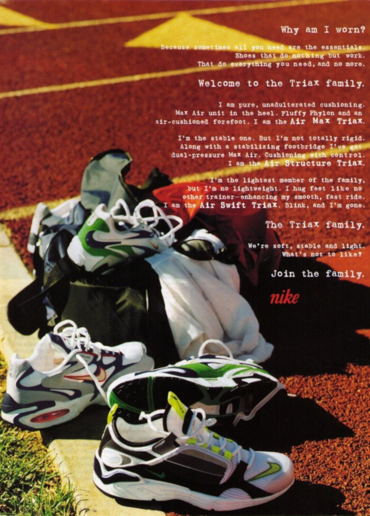 publicité Nike Triax Family 1998