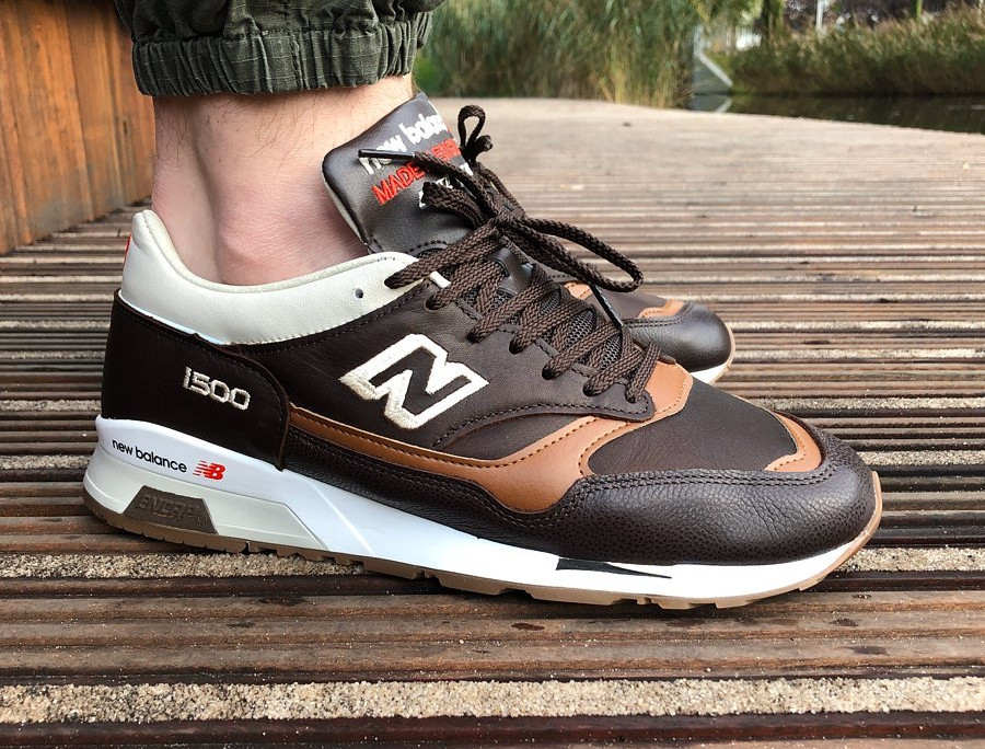 New Balance M1500GNB Elite Gent Pack on feet (made in England)