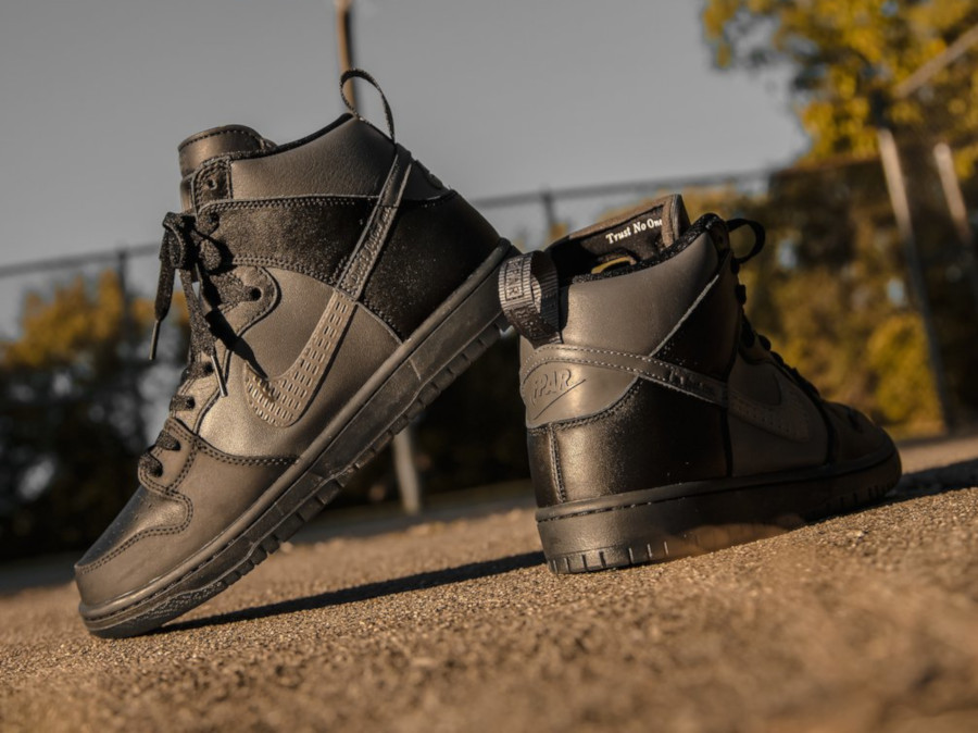 Nike Dunk High Pro SB noire et grise BV1052 001 (4)