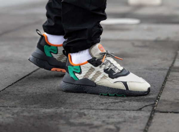 adidas nite jogger noir orange