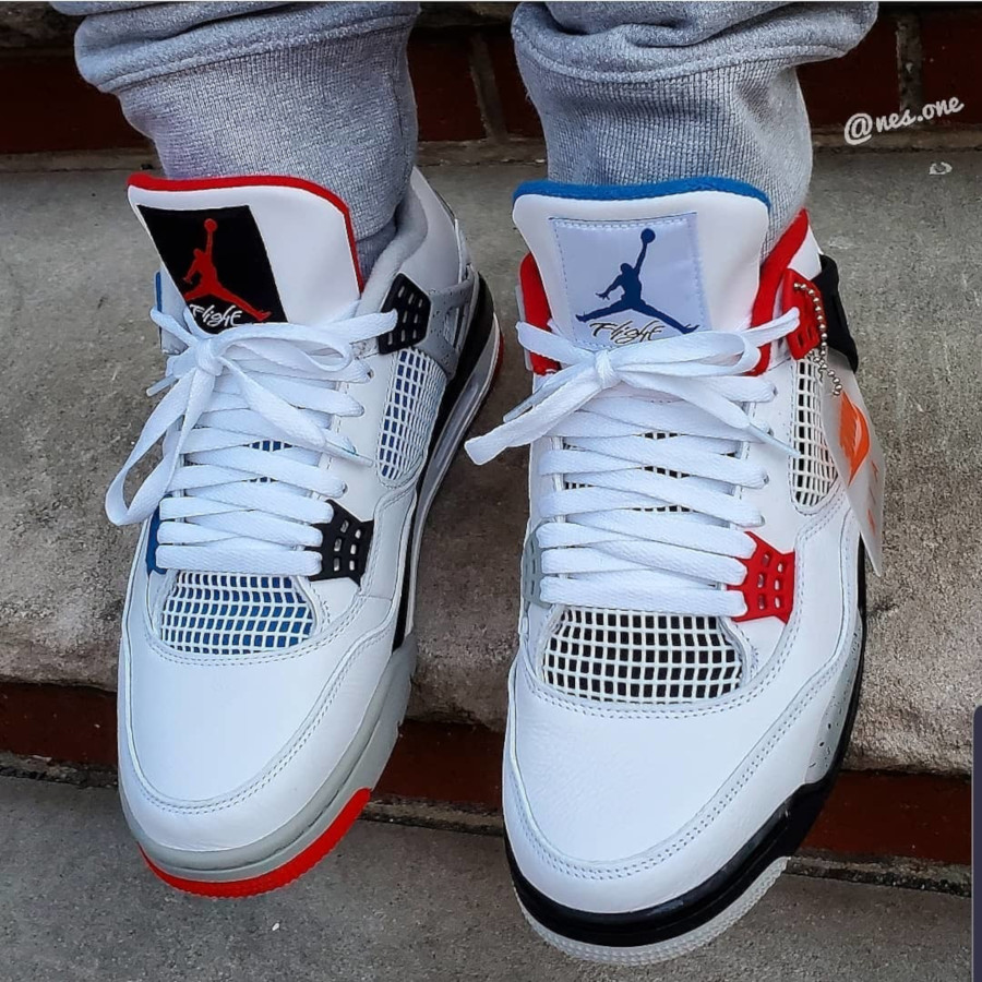 jordan 4 red and white and blue