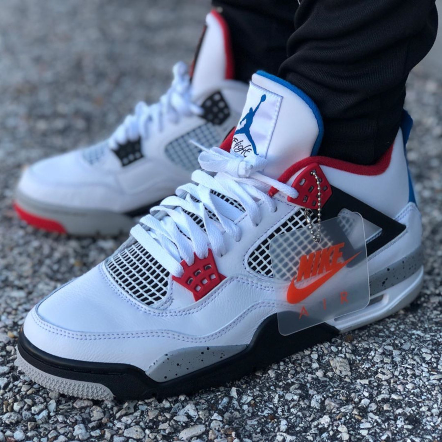 jordan 4 blue red and white