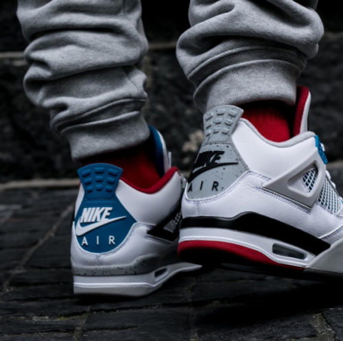 jordan retro 4 military blue fire red