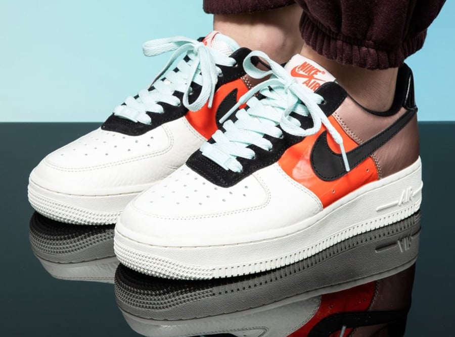 Review Nike Air Force 1 Low Metallic Red Bronze Black Teal Tint