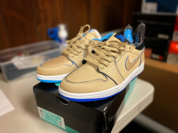 jordan 1 low desert ore royal blue