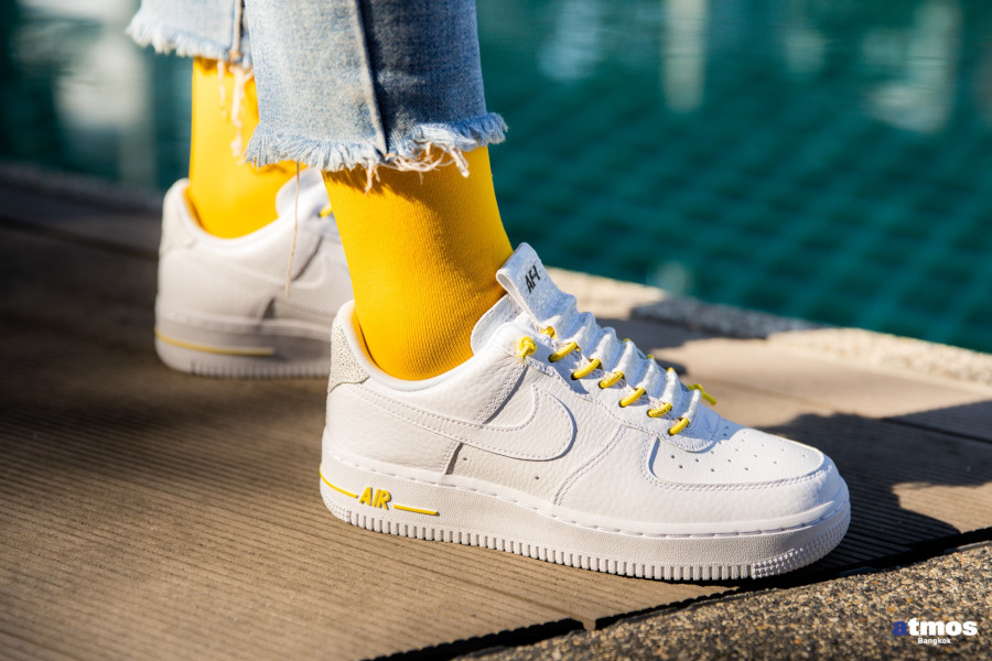 nike air force white yellow