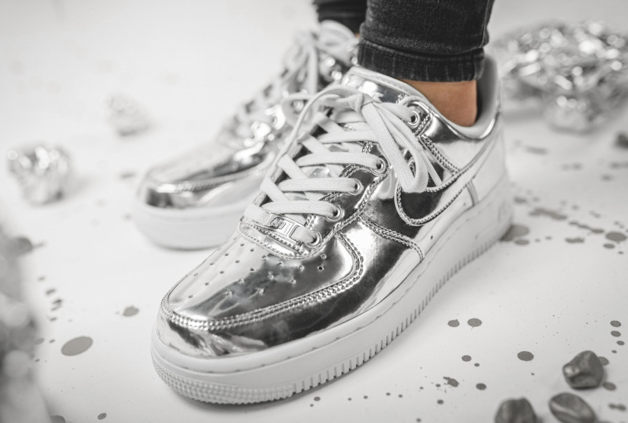 nike air force 1 metallic chrome