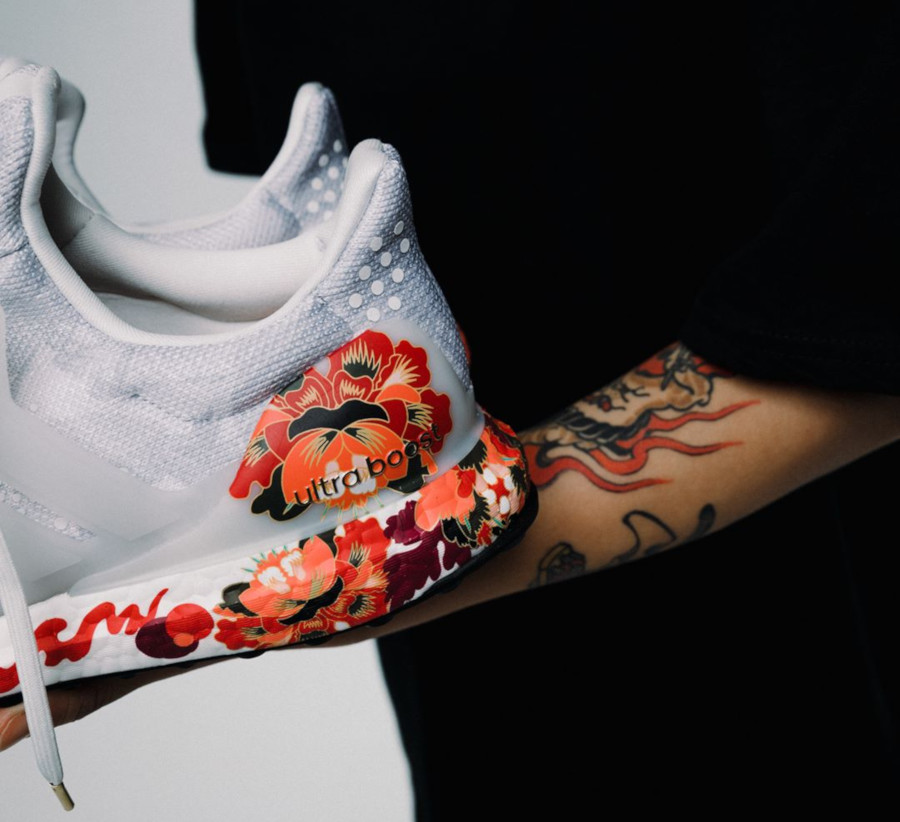 Adidas UltraBoost DNA Chinese New Year Crystal White (Floral Tiger) FW4313 (1)