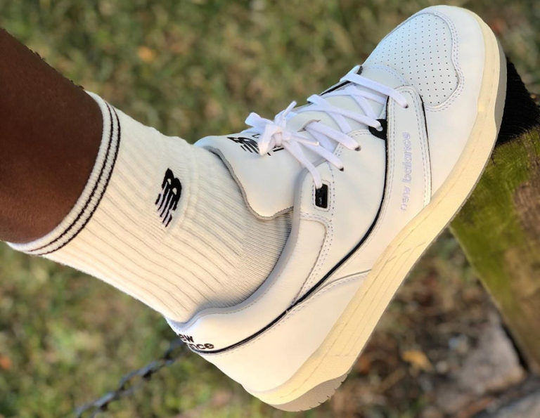 New Balance CT1500SA White Black on feet