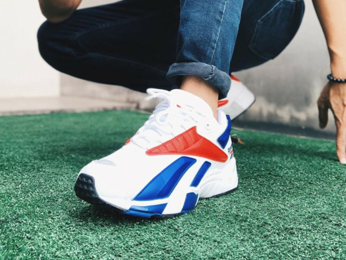 Reebok Interval 96 OG Gundam White Collegiate Royal Scarlet