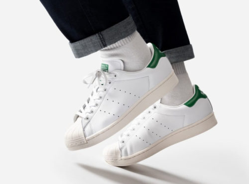 superstar metal toe verte homme