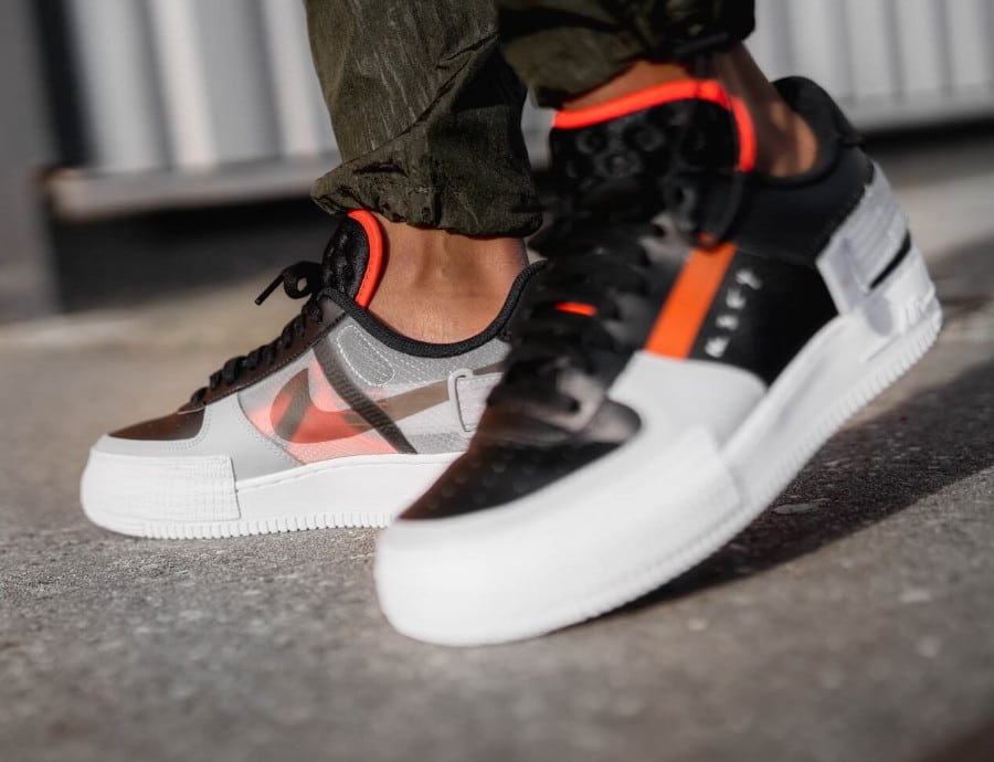 air force 1 type trainers black hyper crimson wolf grey white