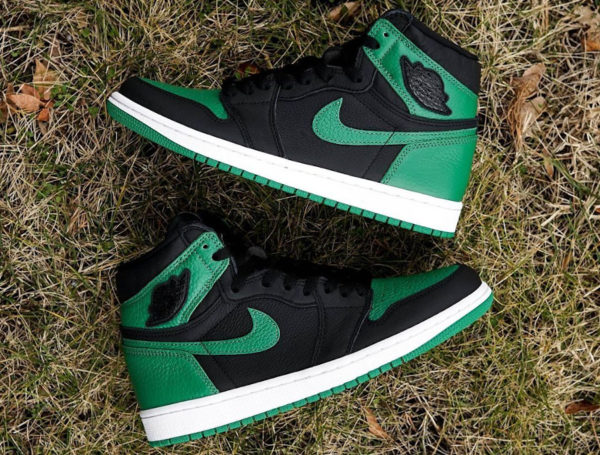 air jordan 1 montante noire vert pin (4)