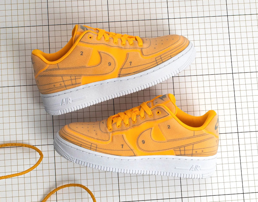 Nike Air Force 1 '07 LX Blueprint Laser Orange CI3445 800