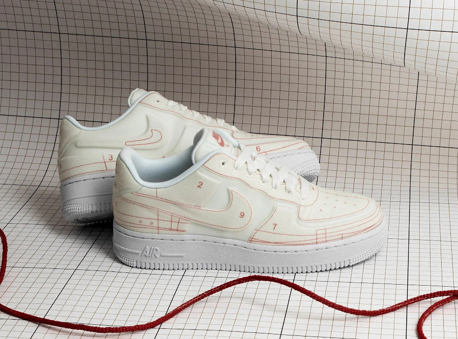 Nike Wmns Air Force 1 LX Schematic Summit White CI3445