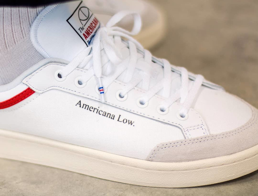 Que vaut la Adidas Americana Low Stripeless White Red Chalk ...