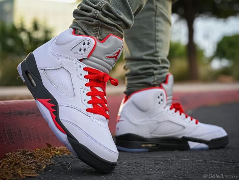 jordan retro 5 fire red 2020