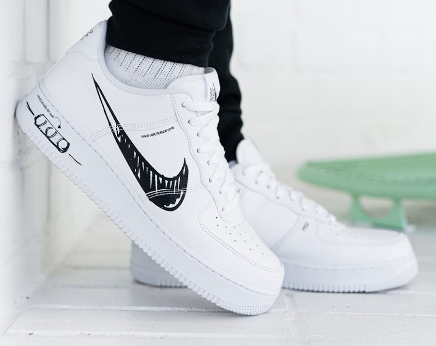 Air force one lv8 utility sketch blanche et noire sales