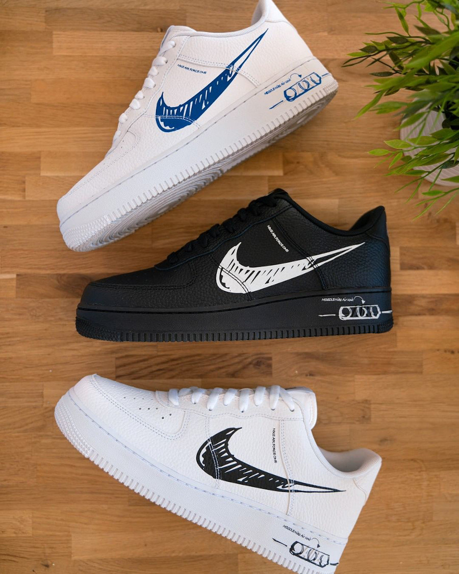 Nike Air Force 1 LV8 Utility 'Sketch Pack' White Racer Blue (1)