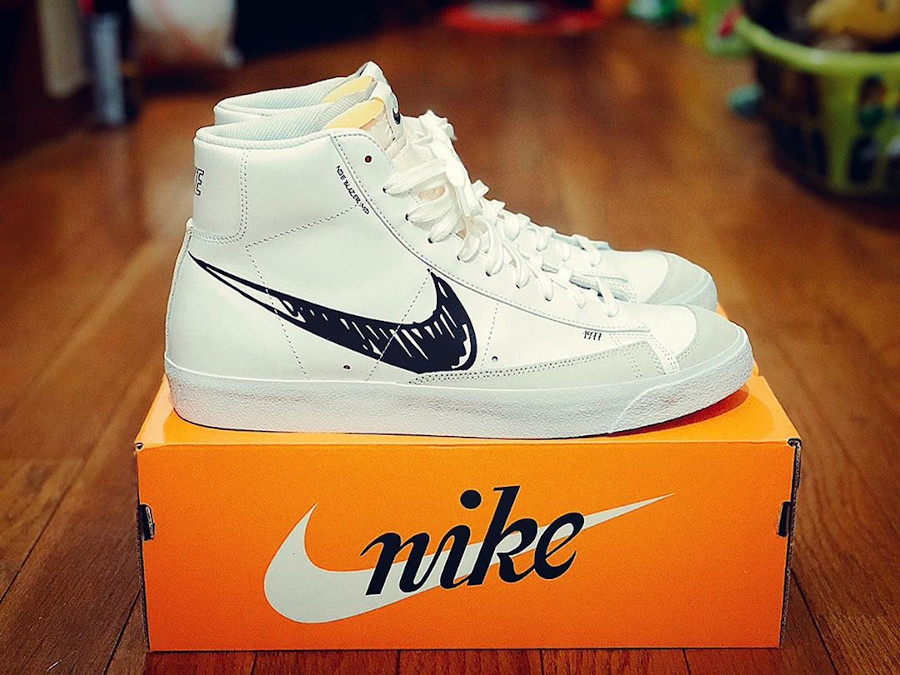 Nike blazer cheap noir et blanche