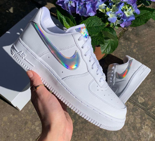 nike iridescent swoosh