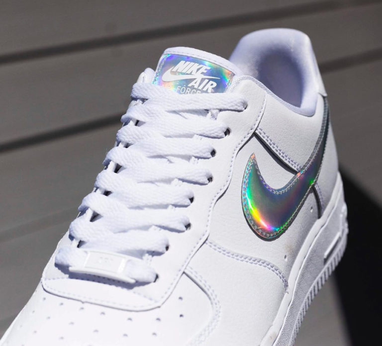 nike air force 1 iridescent swoosh