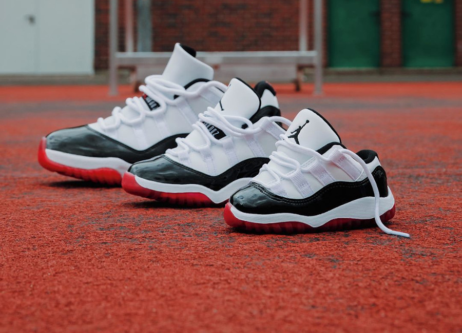 jordan retro 11 low red and white