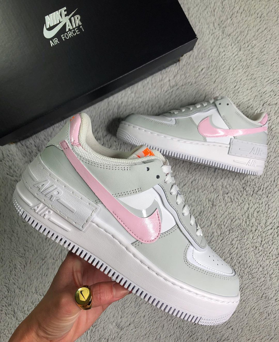 pink gray and white nikes