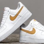 Nike Air Force 1 LV8 'Hairy Swoosh' White Club Gold