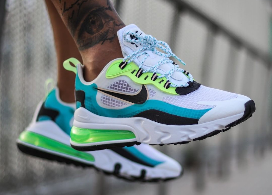 Nike Air Max 270 React SE Oracle Aqua Ghost Green en solde