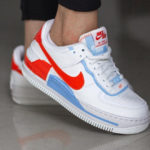 Nike Wmns AF1 Shadow SE Summit White Team Orange Psychic Blue