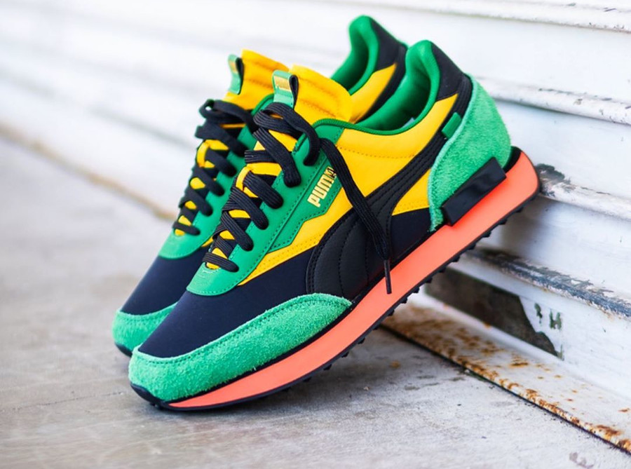 puma vert et jaune