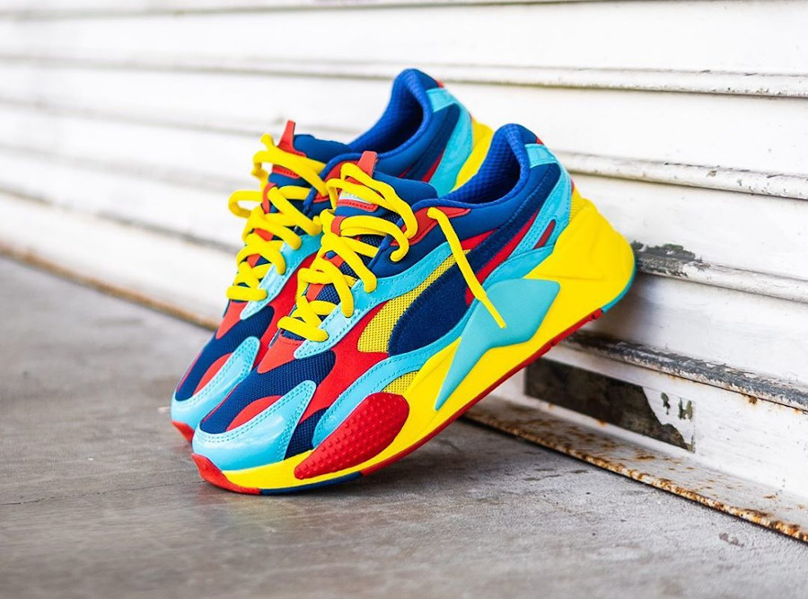 Puma rs x 2025 bleu jaune rouge