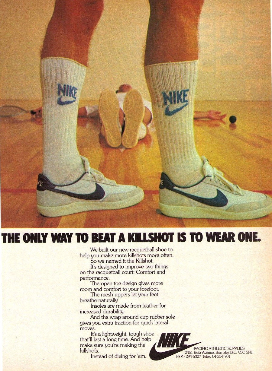 publicité vintage nike killshot