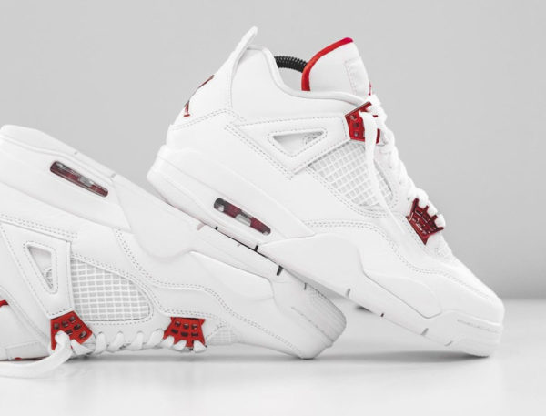 jordan retro 4 blanche et rouge