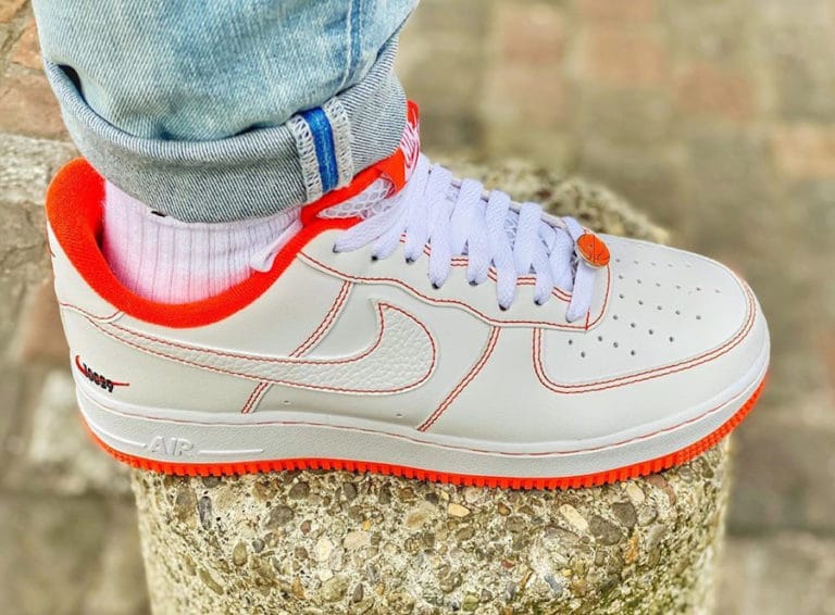 Nike Air Force 1 '07 LV8 Rucker Park White/Team Orange-Black - CT2585-100