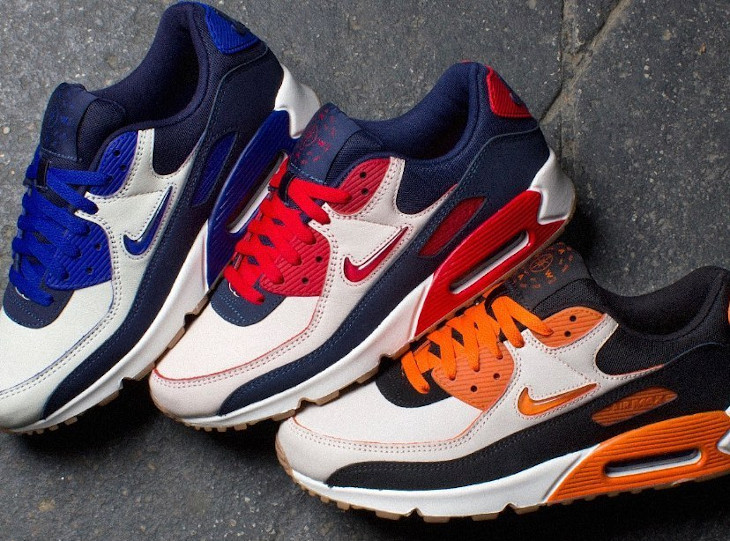 nike air max 90 home and away red navy