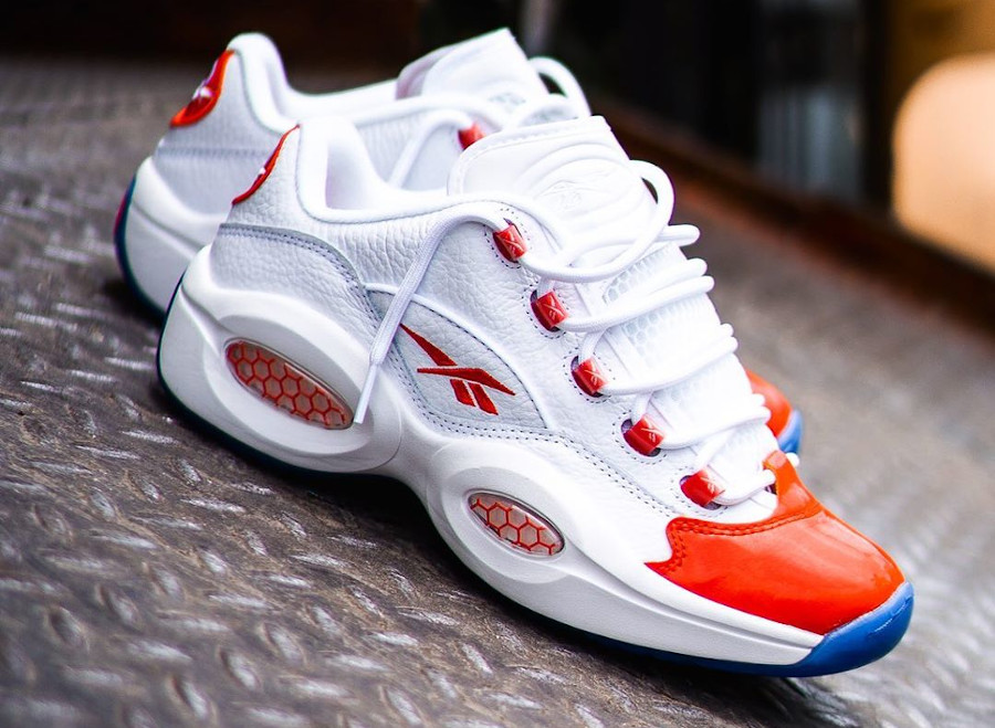 Reebok Question Low Patent Toe Orange FX4999